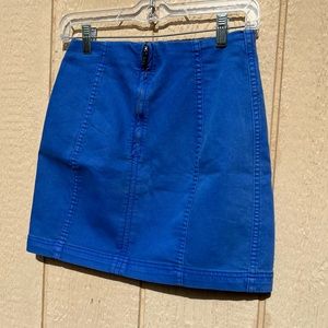 Free people mini skirt blue size 4 bodycon